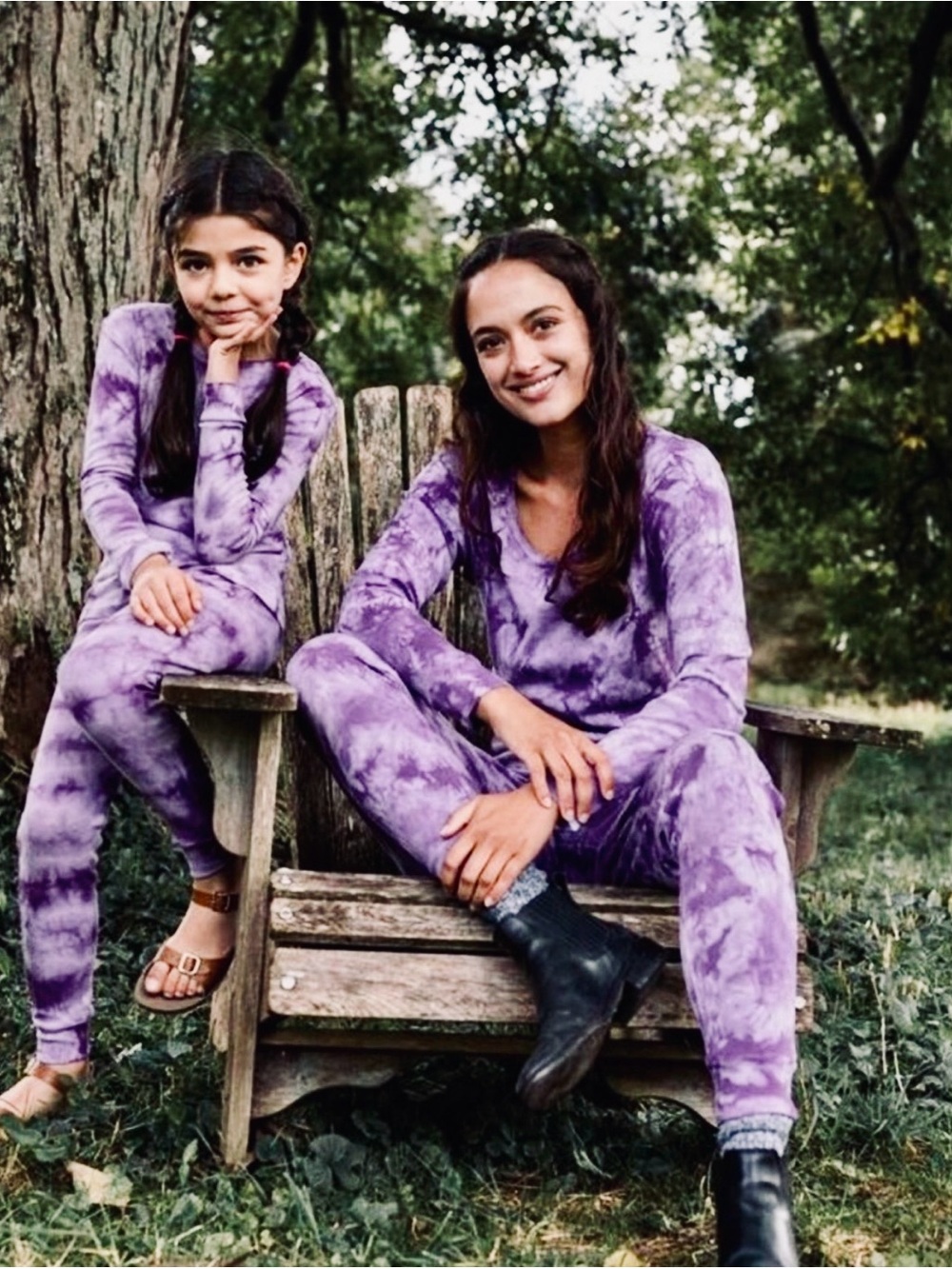 Leveret Purple Tie Dye Cotton PJ’s